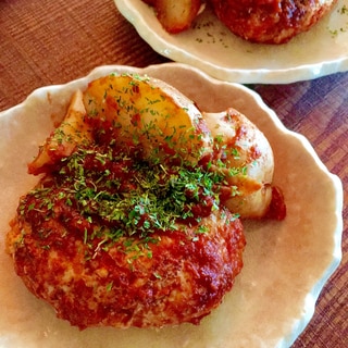 鶏ハンバーグのトマト煮♩